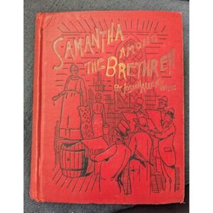 1892 Antique Red Book Samantha Among The Brethren– Holley  Methodist Satire